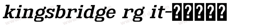 kingsbridge rg it字体转换